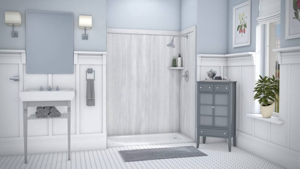 A clean, fresh bathroom showing Mid State Baths’ skill at creating comfortable, modern spaces in Harrisburg, PA.